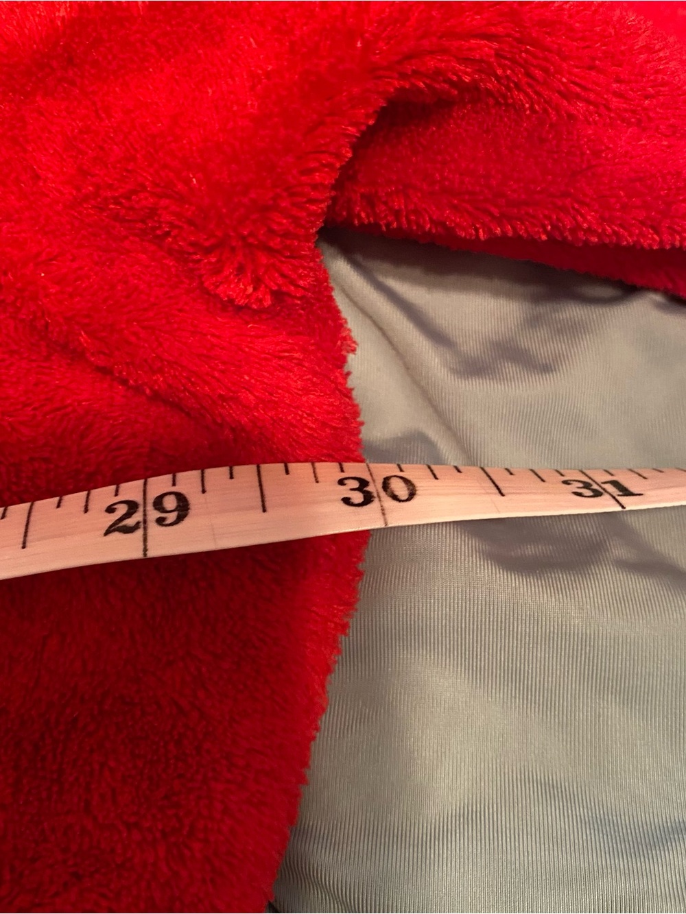 Adonna Plush Red Zip-Front Robe - Picture 7 of 8